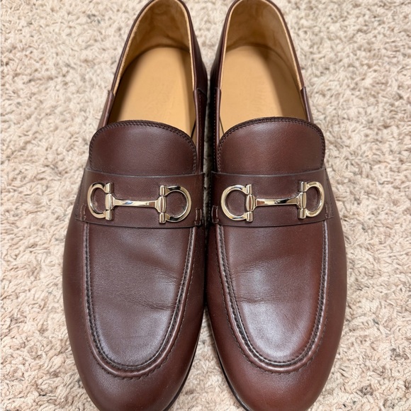 Men’s Ferragamo Brown Leather Loafers main image 4